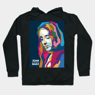 Abstract Geometric Joan Baez in WPAP Popart Hoodie